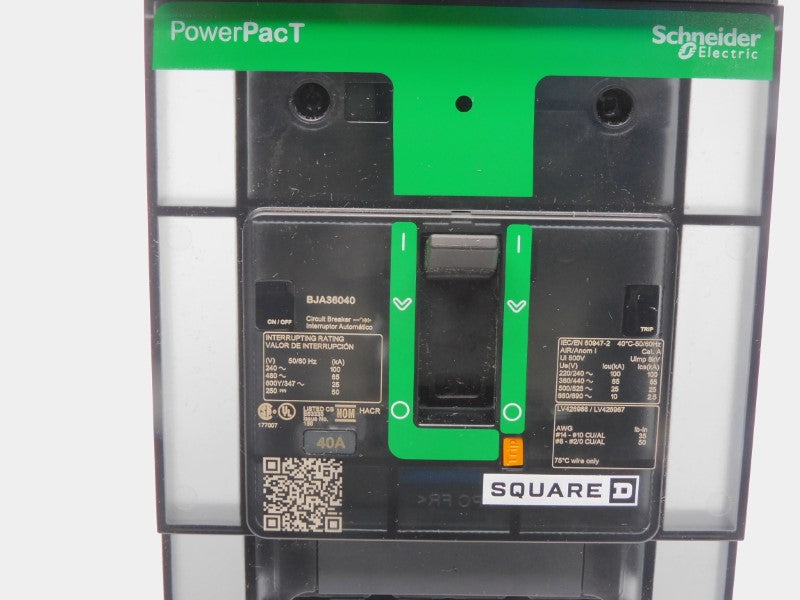 SQUARE D BJA36040 480V 40A (GREEN) NSMP