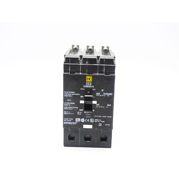 SQUARE D EDB34015 277V 15A NUPI