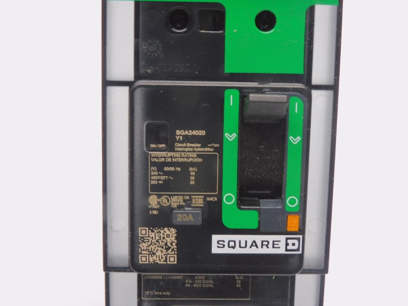 SQUARE D BGA24020Y1 277V 20A (GREEN) NUPI