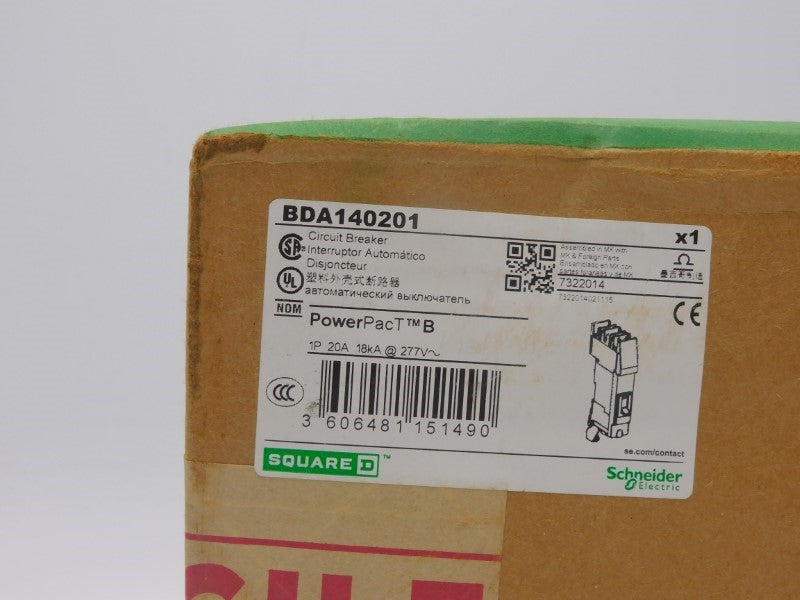 SQUARE D BDA140201 277V 20A (GREEN) NSFS