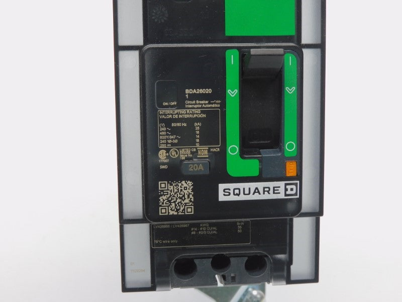 SQUARE D BDA260201 480V 20A (GREEN) NSMP