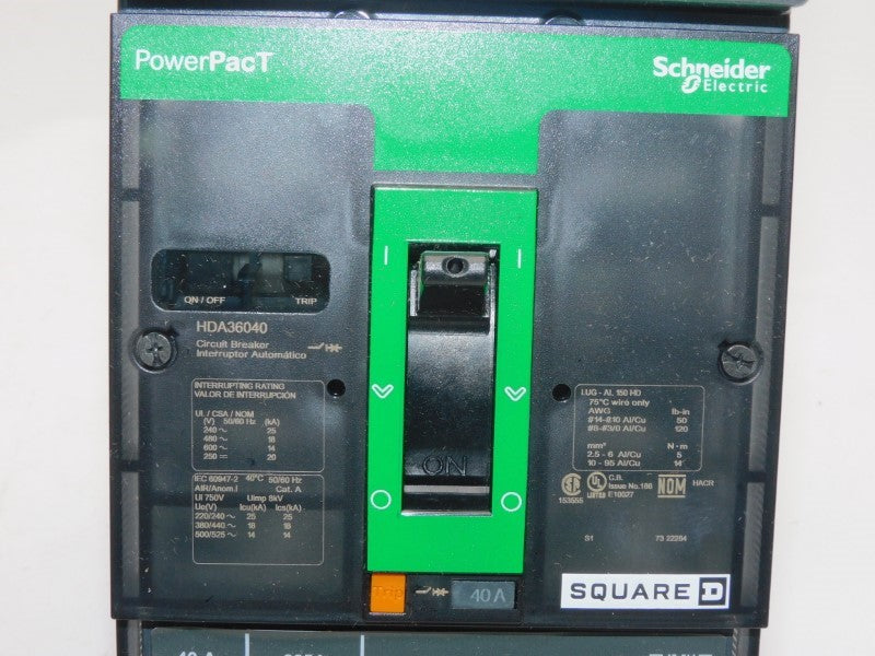 SQUARE D HDA36040 600V 40A (GREEN) NSMP