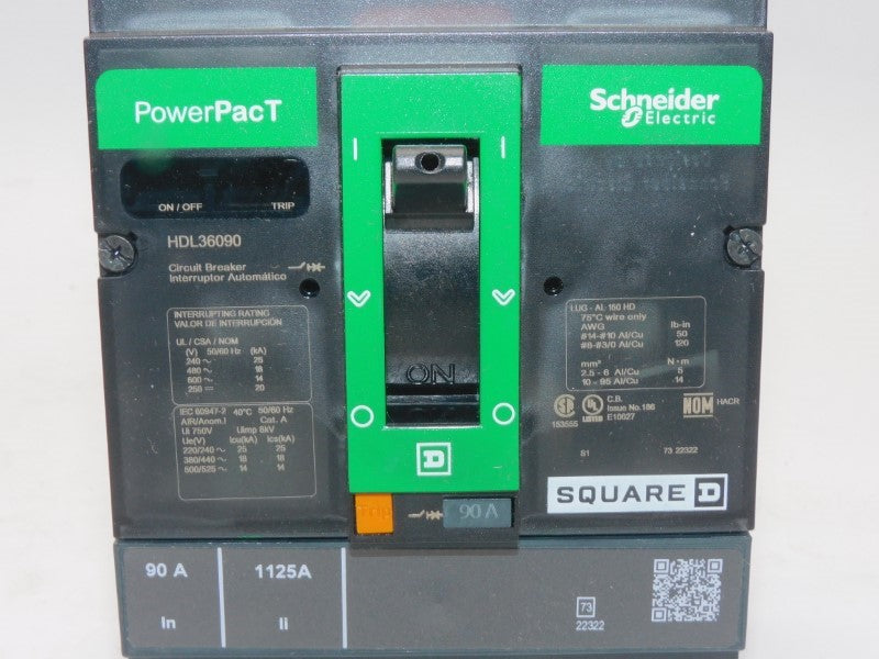 SQUARE D HDL36090 600V 90A (GREEN) NSMP