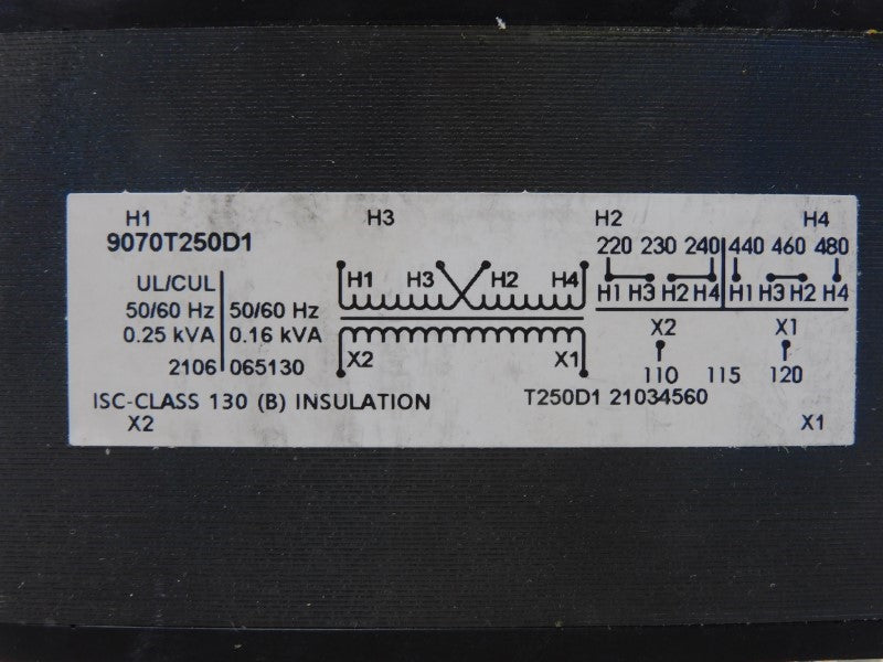 SQUARE D 9070T250D1 240/480V (AS PICTURED) NSMP