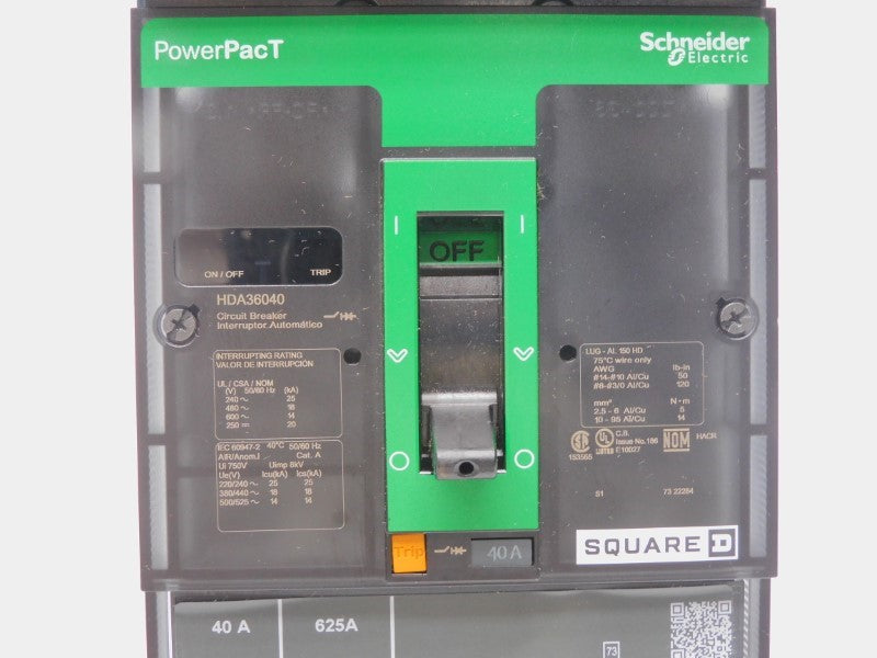 SQUARE D HDA36040 600V 40A (GREEN) NUPI