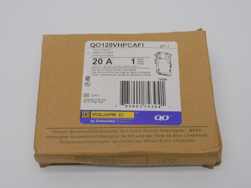 SQUARE D QO120VHPCAFI 120V 20A NSMP