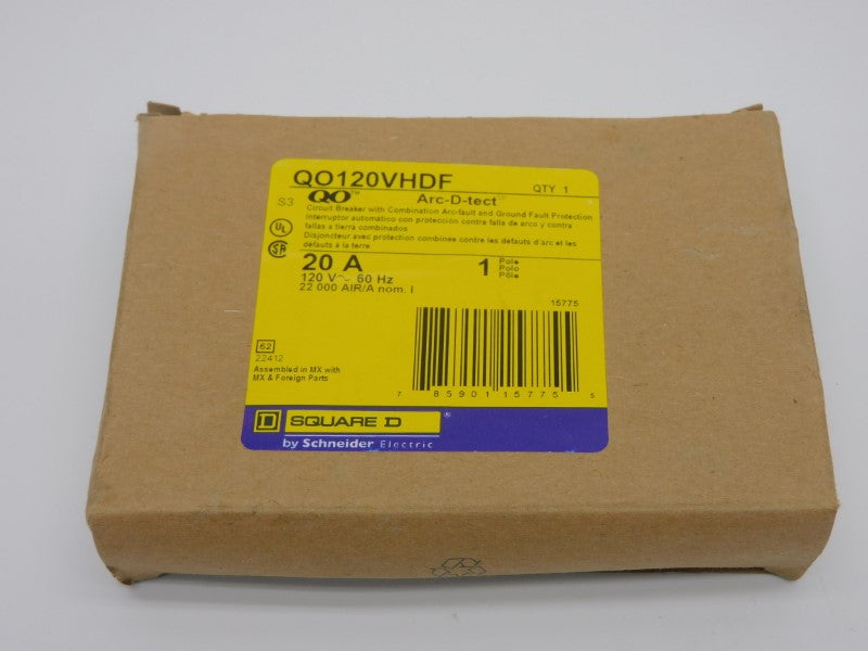 SQUARE D QO120VHDF 120V 20A NSMP
