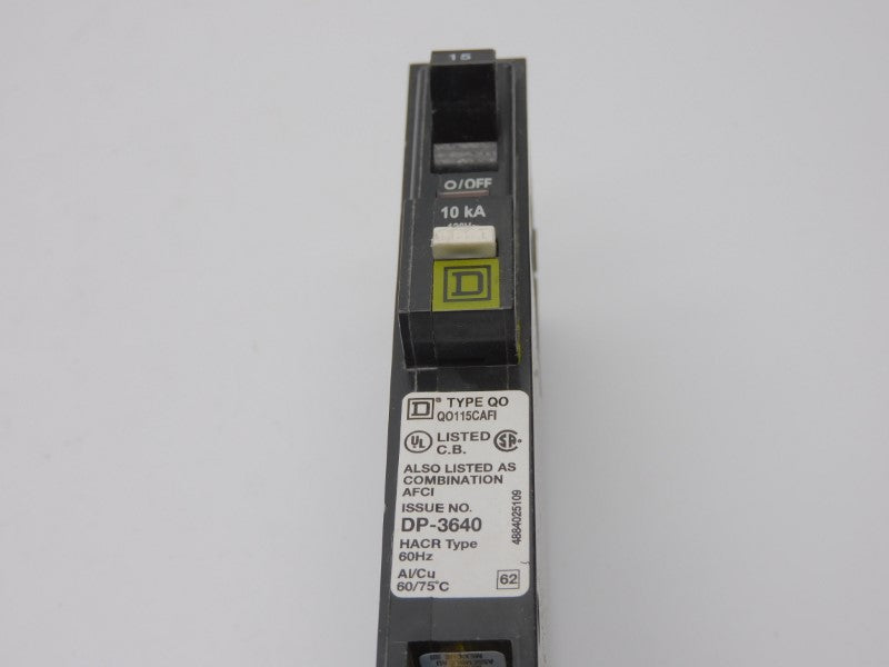 SQUARE D QO115CAFI 120V 15A (AS PICTURED) NSMP