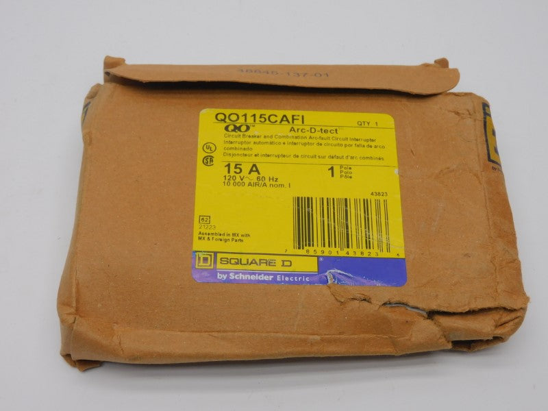 SQUARE D QO115CAFI 120V 15A (AS PICTURED) NSMP