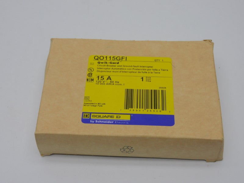 SQUARE D QO115GFI 120V 15A (AS PICTURED) NSMP