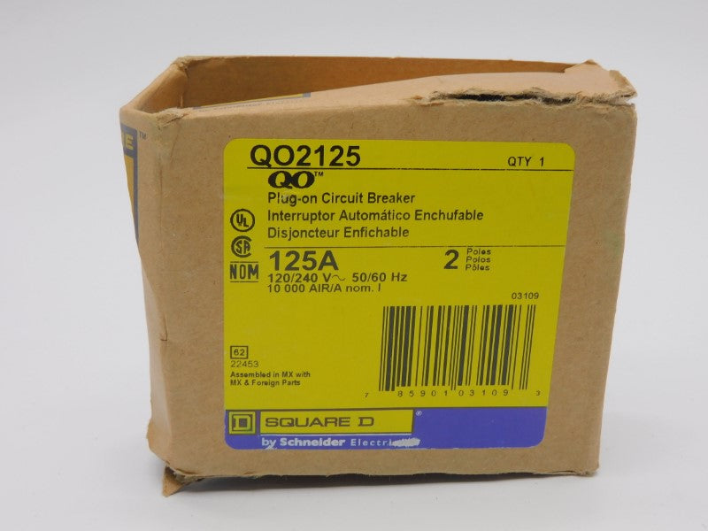 SQUARE D QO2125 120/240V 125A (AS PICTURED) NSMP