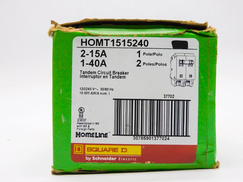 SQUARE D HOMT1515240 120/240V 2-15A/1-40A NSNP