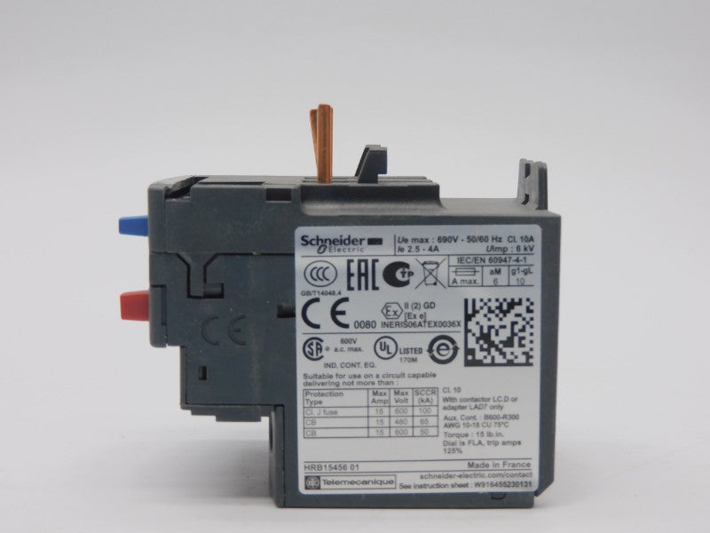 SCHNEIDER ELECTRIC LRD08 690V 2.5-4A (GREEN) NSNP