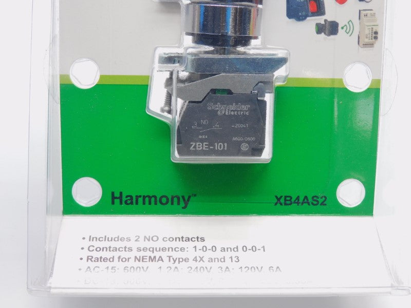 SCHNEIDER ELECTRIC XB4AS2 600V 6A NSMP