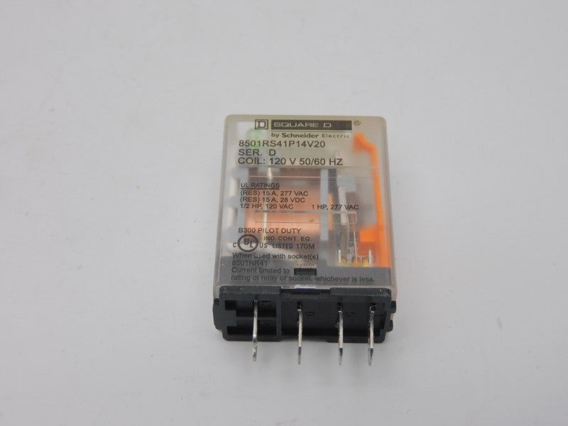 SQUARE D 8501RS41P14V20 SER. D 120V 15A NSMP