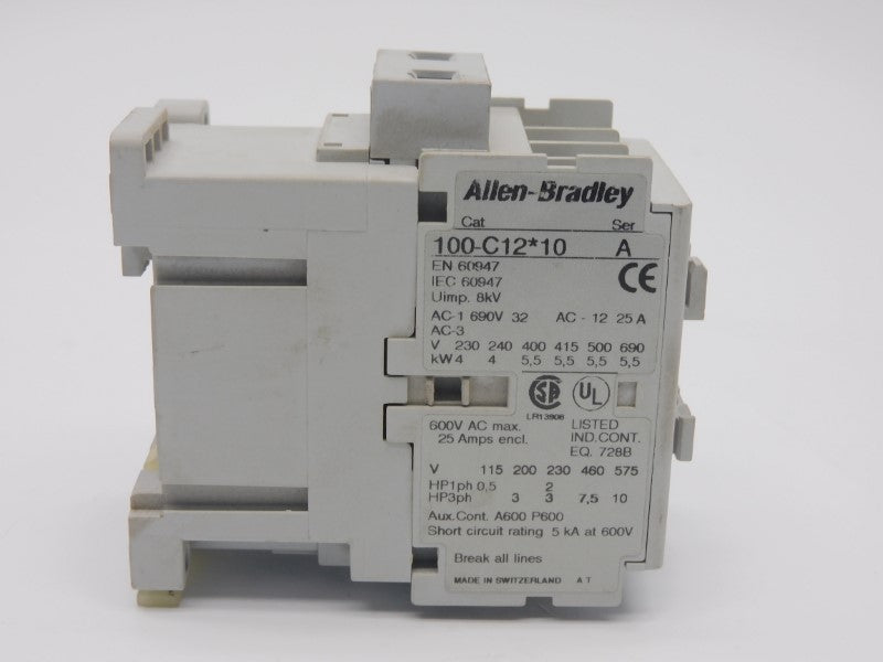ALLEN BRADLEY 100-C12D10 SER. A 110/120V 25A UNMP