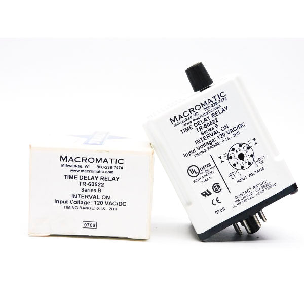 MACROMATIC TR-60522 SER. B 120VAC/DC 10A 0.1S-2HR NSMP