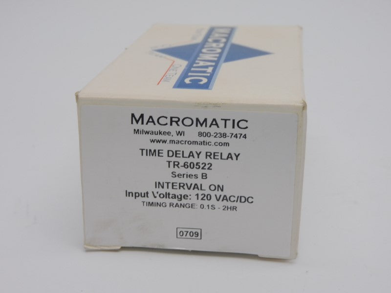 MACROMATIC TR-60522 SER. B 120VAC/DC 10A 0.1S-2HR NSMP