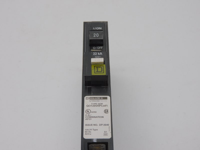 SQUARE D QO120VHPCAFI 120V 20A (AS PICTURED) NSMP
