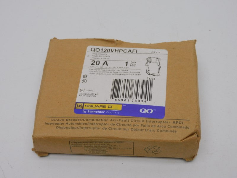 SQUARE D QO120VHPCAFI 120V 20A (AS PICTURED) NSMP