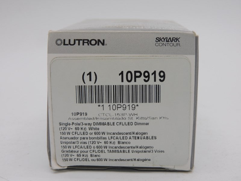 LUTRON CTCL-153P-WH 10P919 120V NSMP