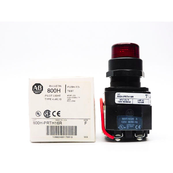 ALLEN BRADLEY 800H-PRTH16R SER. F 120V (WH) NSMP