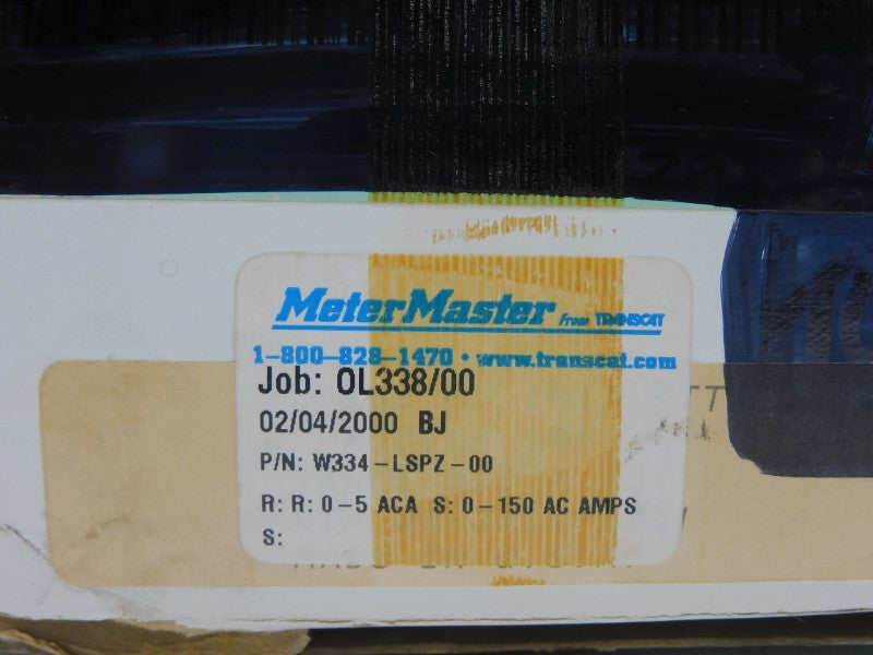METER MASTER W334-LSPZ-00 0-150ACA NSMP
