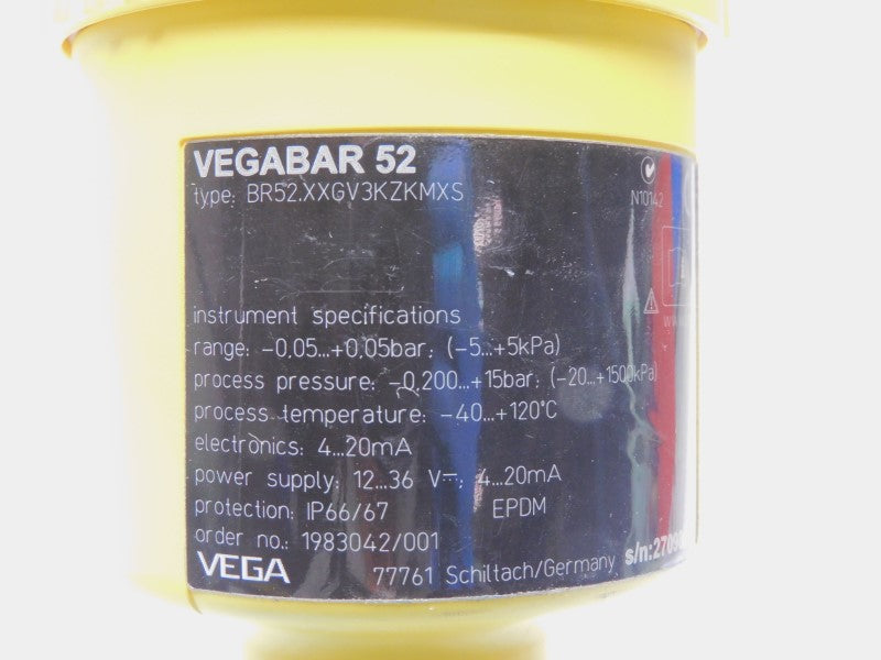 VEGA VEGABAR52 BR52.XXGV3KZKMXS 12-36V NSNP