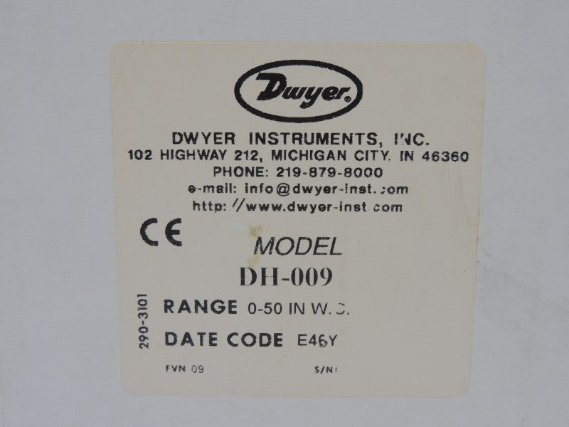 DWYER DH-009 0-50INWC NSMP