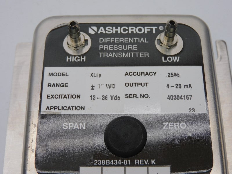 ASHCROFT XLDP 13-36VDC 1"WC UNMP