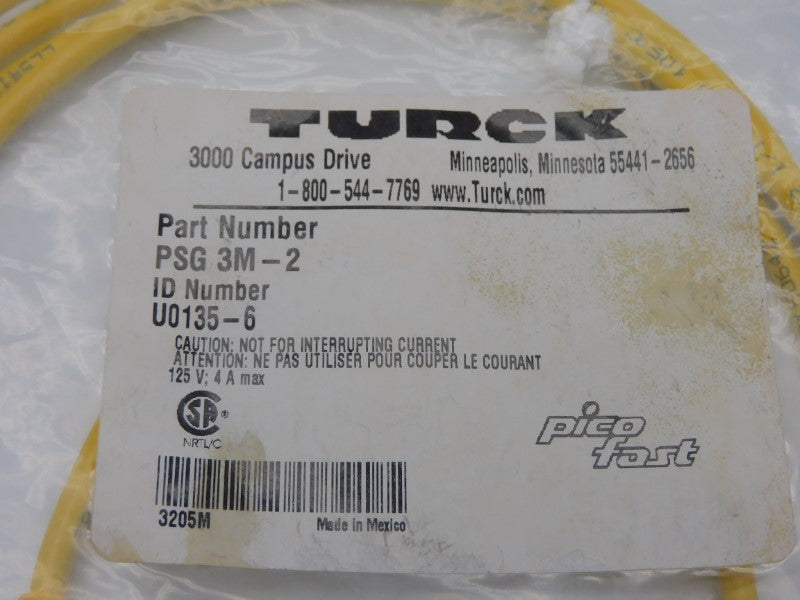 TURCK PSG3M-2 U0135-6 125V 4A NSMP
