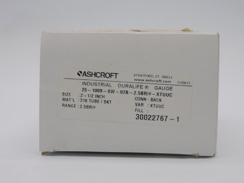 ASHCROFT 25-1009-SW-02B-2.5BR/#-XTUUC 35PSI NSMP