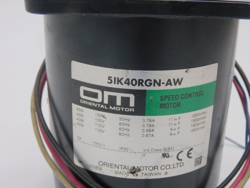 ORIENTAL MOTOR 5IK40RGN-AW 115V 0.76A UNMP