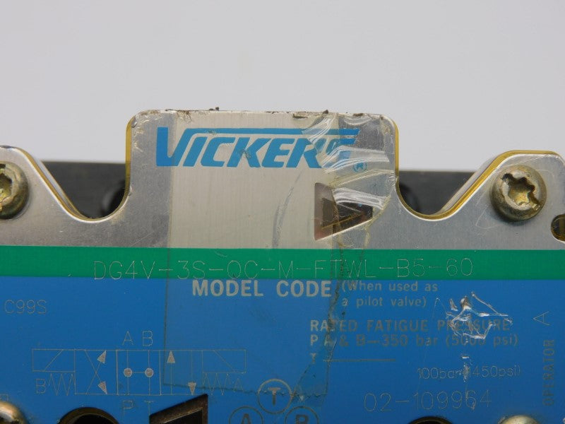 VICKERS DG4V3S0CMFTWLB560 02-109964 120V .48A 5000PSI (AS PICTURED) NSNP