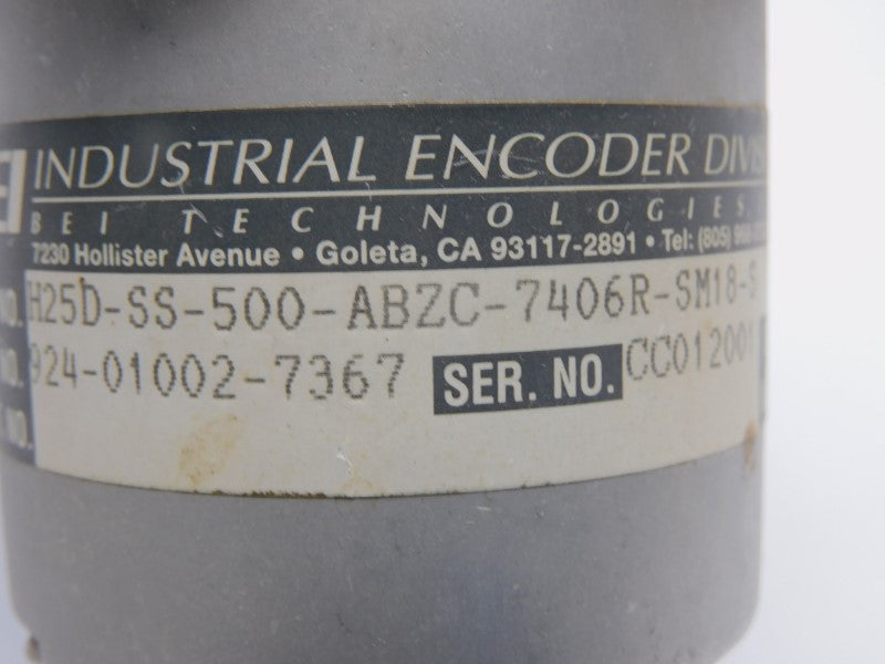 BEI H25D-SS-500-ABZC-7406R-SM18-S 924-01002-7367 5VDC UNMP