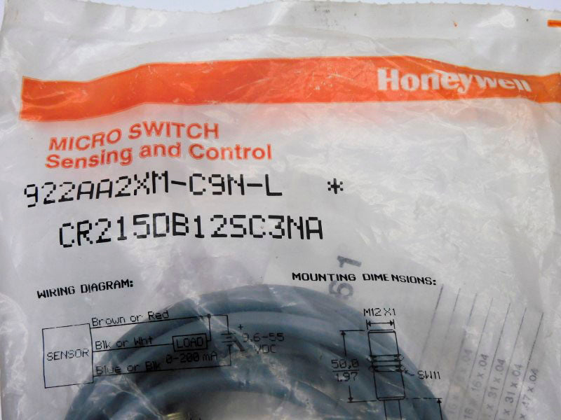 HONEYWELL 922AA2XM-C9N-L 9.6-55VDC NSMP