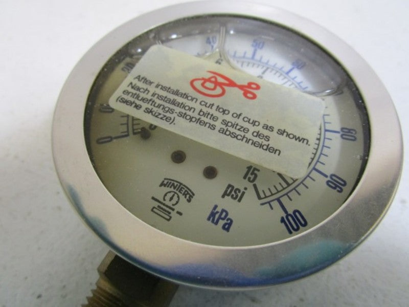 WINTER'S GLYCERIN GAUGE 15PSI 100-4G NSMP