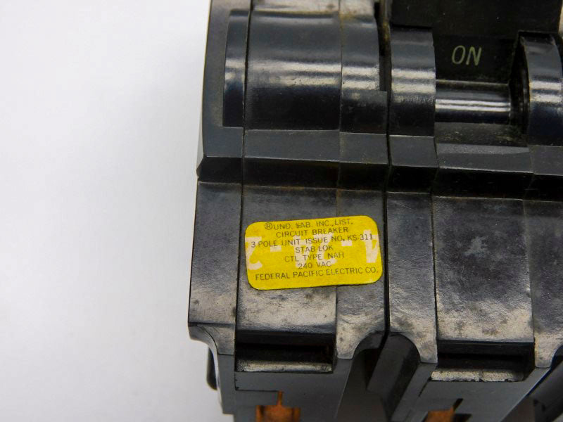 FEDERAL PACIFIC ELECTRIC NAH340 240VAC 40A UNMP