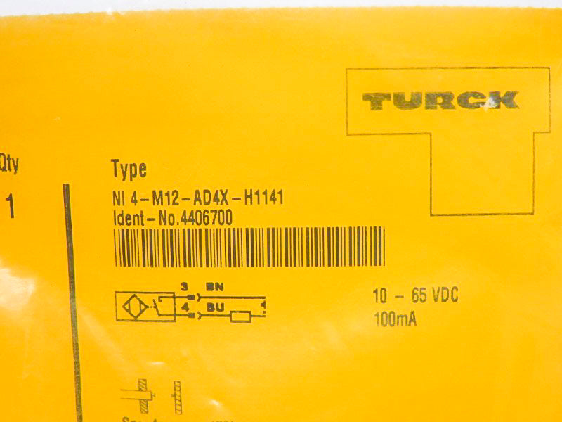 TURCK NI4-M12-AD4X -H1141 4406700 10-65VDC NSMP