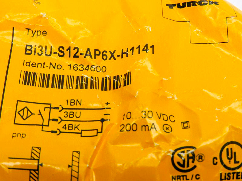 TURCK BI3U-S12-AP6X-H1141 1634600 10-30VDC NSNP