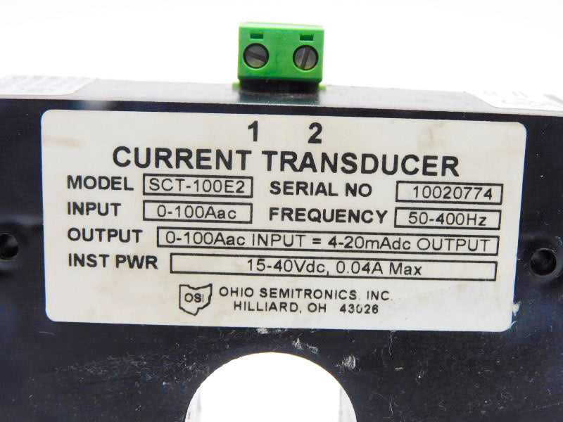 OHIO SEMITRONICS SCT-100E2 15-40VDC 0.04A NSNP