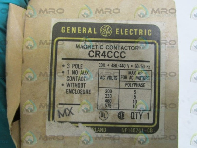 GENERAL ELECTRIC CR4CCC 440/480V NSMP