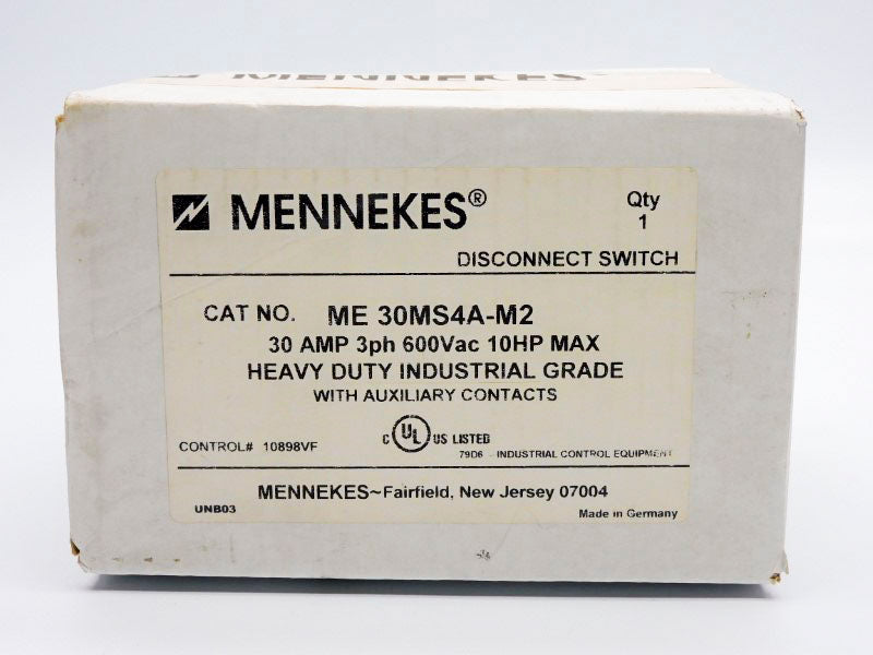 MENNEKES ME30MS4A-M2 600VAC 30A NSFS