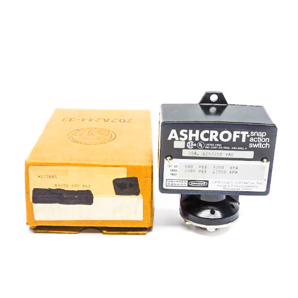 ASHCROFT B420B 125/250VAC 15A 600PSI NSMP