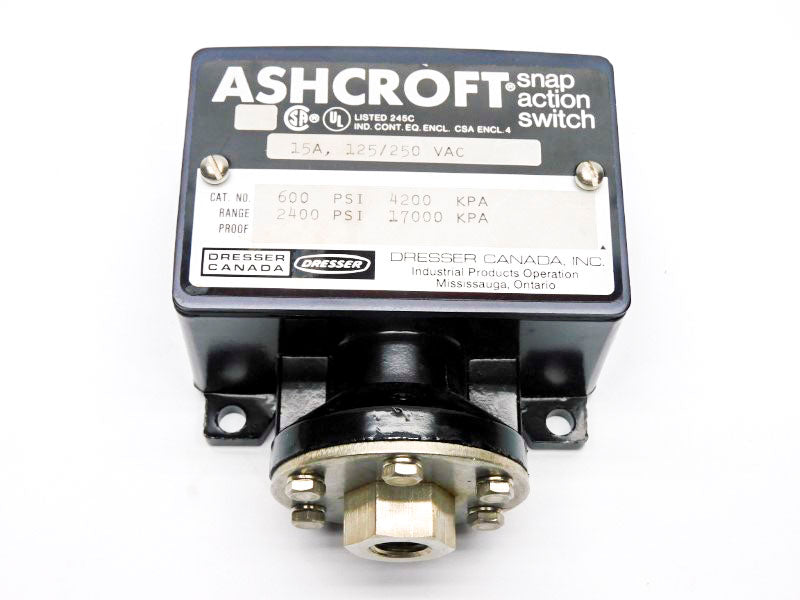 ASHCROFT B420B 125/250VAC 15A 600PSI NSMP