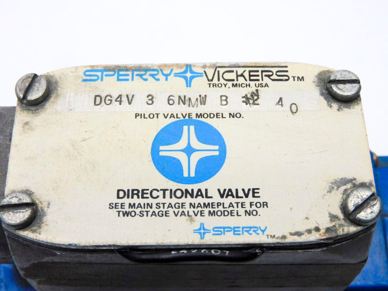 VICKERS DG5S86NMWB20 DG4V36NMWB40 680920 115/120VAC UNMP