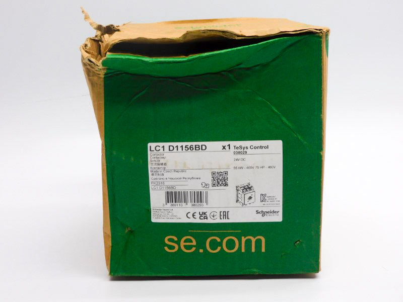 SCHNEIDER ELECTRIC LC1D1156BD 24VDC 250A (GREEN) NSMP