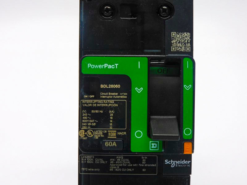 SQUARE D BDL26060 480V 60A (GREEN) NSMP