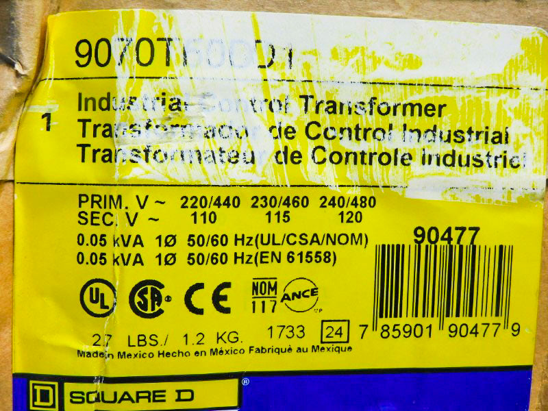 SQUARE D 9070TF50D1 480V NSMP