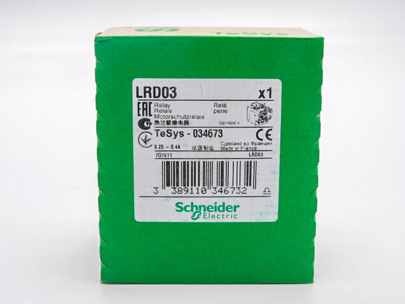 SCHNEIDER ELECTRIC LRD03 0.25-0.4A NSFS